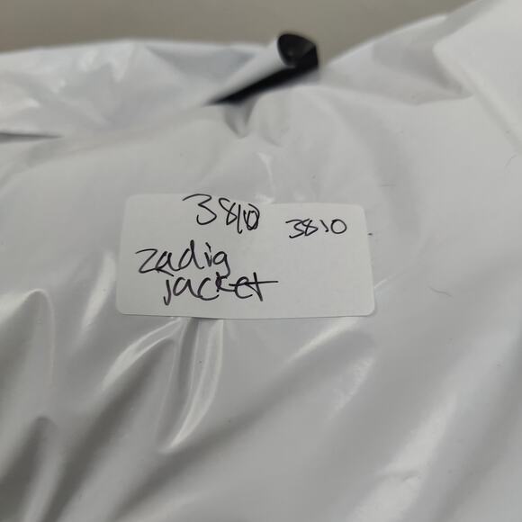 Zadig & Voltaire Kal Bomber Jacket Womens Small Black Full Zip Faux Leather - Picture 11 of 11